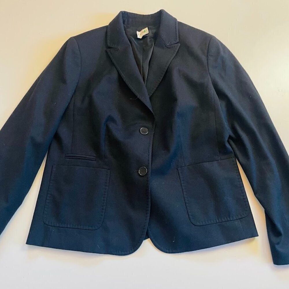 Talbots Wool Jacket Blazer Black Two Button Pocke… - image 2